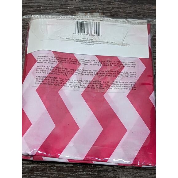 Whitmor Pink Chevron Laundry Bag NWT - Picture 2 of 2